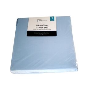 Mainstay Microfiber Blue Twin Sheet Set
